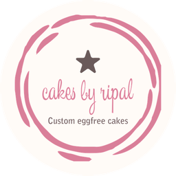 Cakes by Ripal logo: custom eggfree cakes