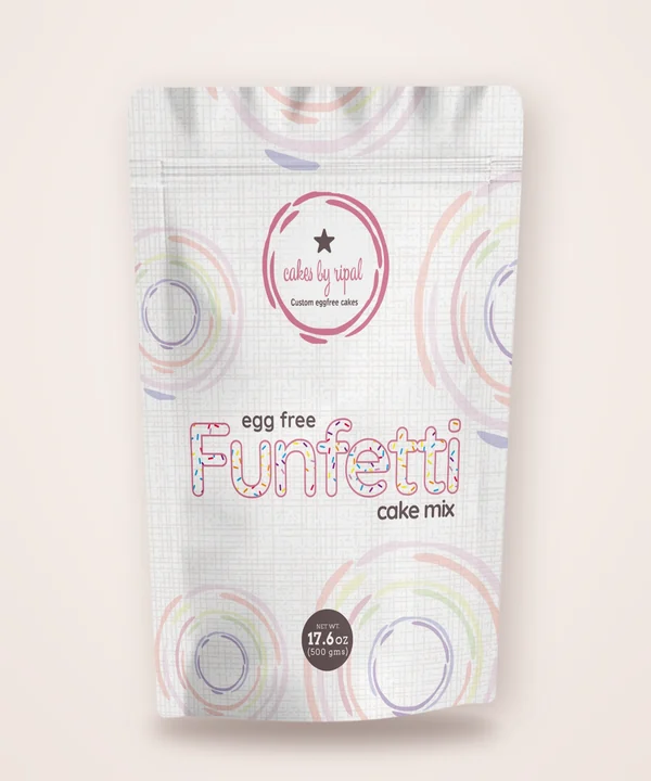 Cakes by Ripal egg-free Funfetti cake mix pouch, 17.6 oz